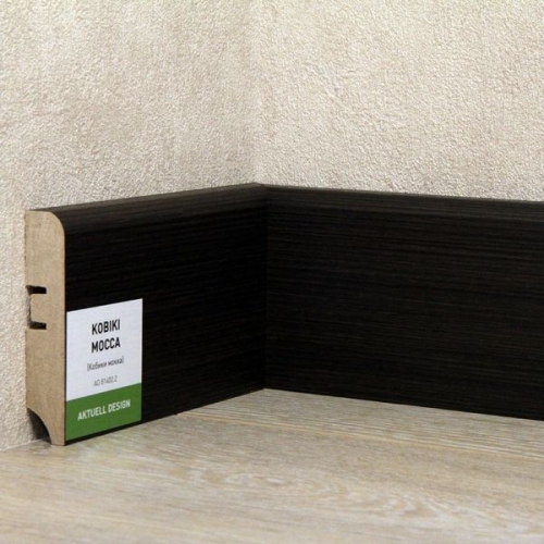 Плинтус МДФ ХАННАХОЛЗ 81мм 2,4 8шт/уп Кобики мокка AD 81402.2