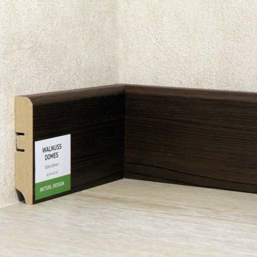 Плинтус МДФ ХАННАХОЛЗ 81мм 2,4 8шт/уп Орех домес AD 81402.30