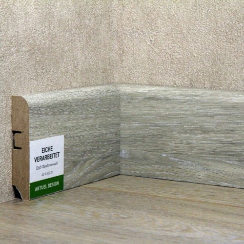 Плинтус МДФ ХАННАХОЛЗ 81мм 2,4 8шт/уп Дуб обработанный AD 81402.27