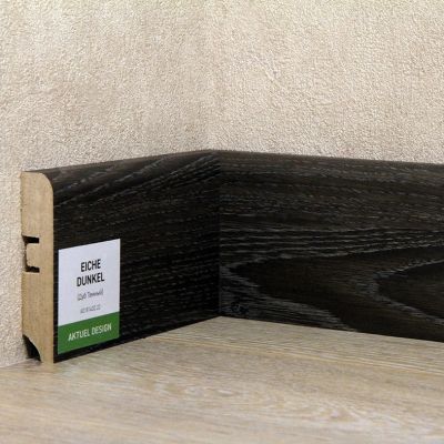 Плинтус МДФ ХАННАХОЛЗ 81мм 2,4 8шт/уп Дуб темный AD 81402.22