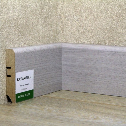 Плинтус МДФ ХАННАХОЛЗ 81мм 2,4 8шт/уп Каштан новый AD 81402.36