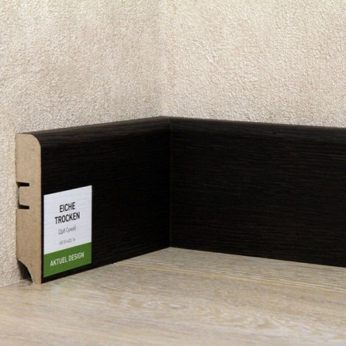 Плинтус МДФ ХАННАХОЛЗ 81мм 2,4 8шт/уп Дуб сухой AD 81402.16