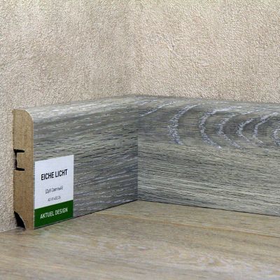 Плинтус МДФ ХАННАХОЛЗ 81мм 2,4 8шт/уп Дуб светлый AD 81402.26