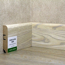 Плинтус МДФ ХАННАХОЛЗ 81мм 2,4 8шт/уп Дуб слоновая кость AD 81402.28