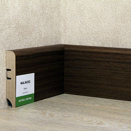 Плинтус МДФ ХАННАХОЛЗ 81мм 2,4 8шт/уп Орех AD 81402.3